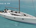 The boat is equipped with many hatches and windows