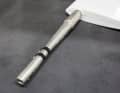 Classic design. The single rudder is slim and goes almost two metres deep; the rudder shaft is made of stainless steel