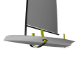 The foils and rudder are retractable, making it easier to slip or beach