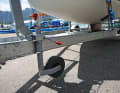4 Loosen the nose wheel and lower it slightly, but not all the way to the ground. This way it is quickly ready for use if it needs to be uncoupled