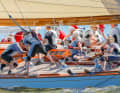 The crew of the "Vanity V" in action. www.segel-bilder.de