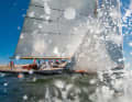 The "Sphinx" with Ragna Thönnessen at the helm.

 www.segel-bilder.de

  
