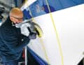 4. étaler la pâte : La pâte abrasive est répartie uniformément sur le fuselage à la vitesse la plus faible. La zone de travail correspond à la portée des bras
