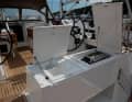 The outdoor grill and sink can be integrated into the aft bench...