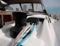 All halyards, spreaders and sheets are redirected to the steering position ...