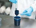 4. adjust the viscosity of the paint with spray thinner and measuring funnel so that the funnel empties in 14 seconds