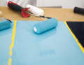 Fine foam: These rollers apply the paint most evenly. Rounded ends help to avoid build-up