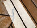 1. if an air pocket is found in the joint sealant during sanding, open it with a chisel, clean it and tape it off