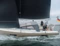 The fully glazed dodger is the characteristic feature of the Bente and is unique on yachts