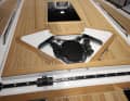 The Solaris 44 can be equipped with either a self-tacking jib or a short overlapping genoa. Most customers choose the self-tacking option