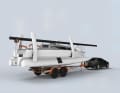 Roadworthy. With the floats folded in, the Corsair 880 can be easily transported on the trailer. The mast can be positioned and laid on the trailer using a jib device