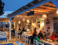 The blue and white houses are standard in the Cyclades