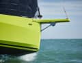 Long trunk. The bow nose extends around 120 centimetres beyond the forestay and also serves as a mount for the anchor