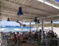 Beach bar in the bay of Cala Caprese on the island of Caprera