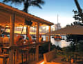 The crews meet for a sundowner at the beach bar, here on Cooper Island