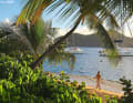 The yachts are often moored on buoys in front of the beaches, which protects the nature at the bottom