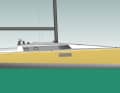 Le gréement est extrêmement avancé, encore derrière son centre. Le plan de voilure sportif avec la grand-voile élancée et le grand génois est connu des coureurs offshore modernes.