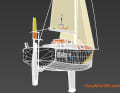 There is space at the stern for a wind steering system
