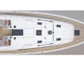 This view of the deck of the Oceanis 40.1 clearly shows how rigorously designer Marc Lombard and the stylists at Nauta Design have worked to maximise volume