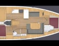 Bavaria C38. Opzione seconda cella umida a prua