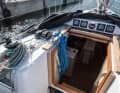 The deck layout is characterised by many large clamps and well-dimensioned winches