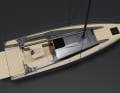 ...is not folded down, but pulled out of the ship and lies at the same level as the cockpit floor
