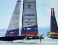 Impressionen der Kenterung von Team American Magic beim Prada Cup Round Robins - Americas Cup 2021