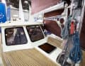 The raised deck saloon is reminiscent of a fort