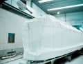 The foam block from which the first fuselage was milled