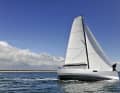 Makes powerful pressure: Fathead large on the optional carbon fibre mast, which remains unsupported aft