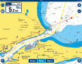 Navionics Sehr intuitive Bedienung. Für wirklich komfortable Bedienungs-Features muss jahresweise das Abo Navionics+ abgeschlossen werden.