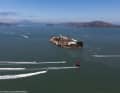 Splendido sfondo: la baia di San Francisco con Alcatraz