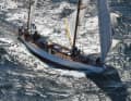 Die Hochsee-Yawl "Peter von Seestermühe" mit Eigner Christoph von Reibnitz am Ruder
