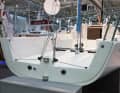 Open stern with attached rudder