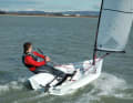 The lightweight boat should start planing early thanks to the large sail area
