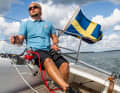 Relaxed. The helmsman's position at the helm is comfortable and the forward view is very good