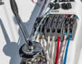 Canalised. All sails and trim functions can be controlled by the helmsman
