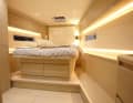 Extension version with island bed in the foredeck. The bed can also be attached to the side as a variant