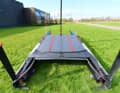 The sheer surface is clearly visible here, the traveller is recessed, the tiller connection is streamlined