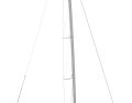The high rig will carry a lean and powerful sail plan