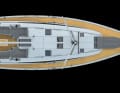 Jeanneau 51. Großes Cockpit und ein weit nach vorn gezogener Kajütaufbau