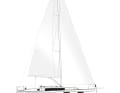Standard : guide d'écoute de grand-voile conventionnel, sans étrier