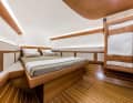Lavishly beautiful. Below deck, the boat surprises with the finest materials and an elegant appearance