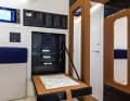 Everything, but also everything is made of carbon fibre, even the folding navigation table. This is the only way to achieve such impressive performance