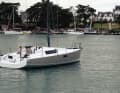 Double fleet. Due to its enormous width of four metres, the Pogo 36 has twin rudders and two tiller posts in the cockpit