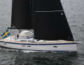 Lively. With a light schrick in the sheets, the HR 50 runs at 7.5 knots in only a light breeze