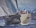 Impressive: The 22 metre long boat has a sail carrying capacity of 5.6

  