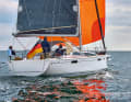 Large hull windows and a fixed bowsprit are among the new features