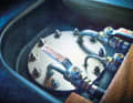 1. remove the service hatch or connections The inspection cover makes it easy to take a look inside the diesel tank. If not present, the connections must be unscrewed (as with the tank in the picture)