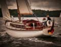 In summer, the owner sails the 6-KR yacht on long trips to Scandinavia, regularly logging more than 200 nautical miles
